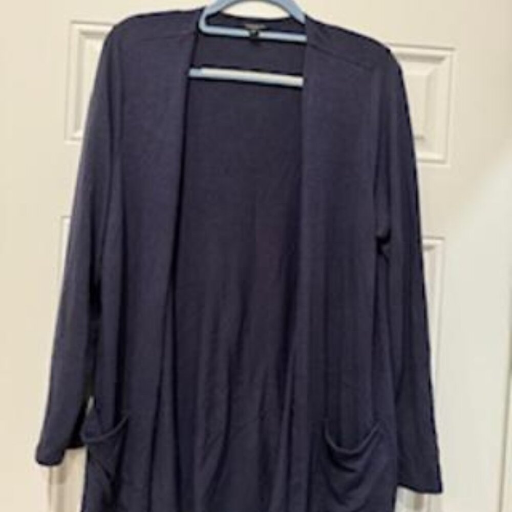 TORRID OPEN CARDIGAN WITH POCKETS.